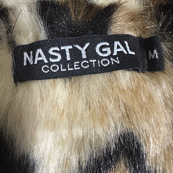 Nasty Gal Collection Leopard Print Faux Fur Coat - Picture 3 of 4